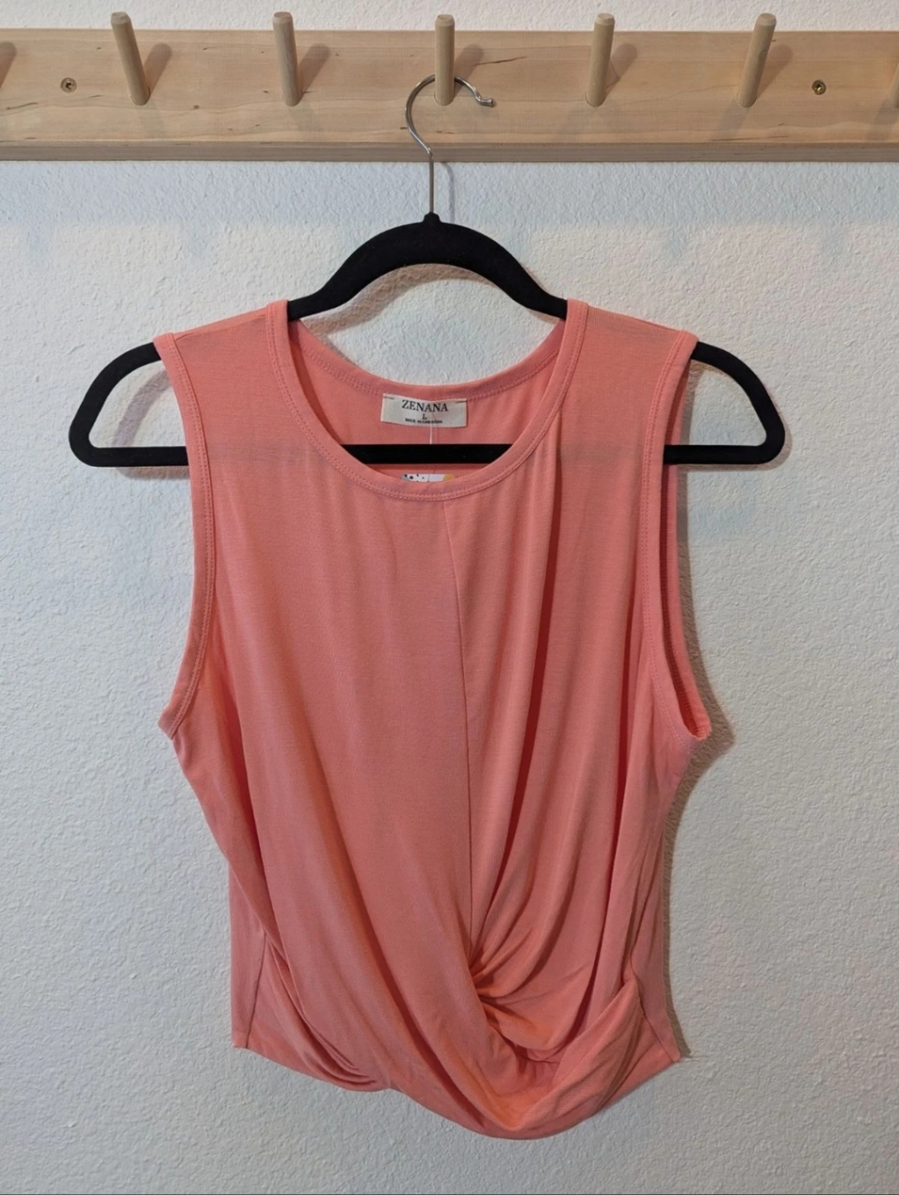 Dani Twist Tank - coral pink